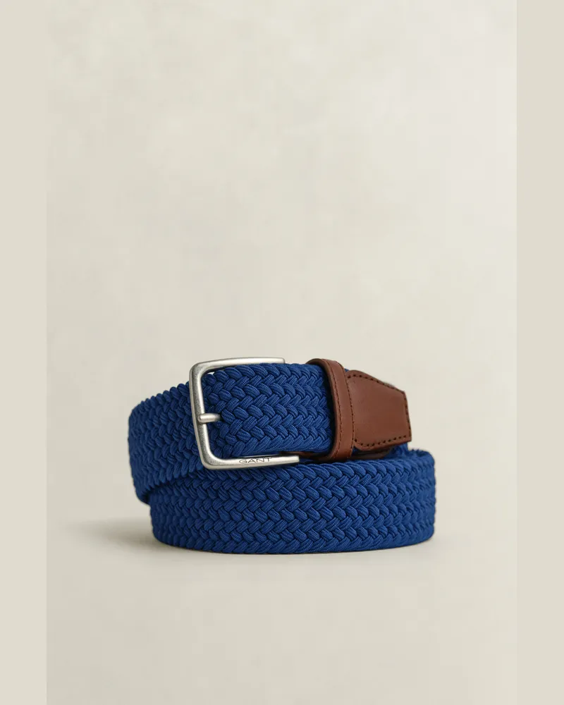 Gant Herren Elastischer Flechtgürtel CRISP Blau Crisp