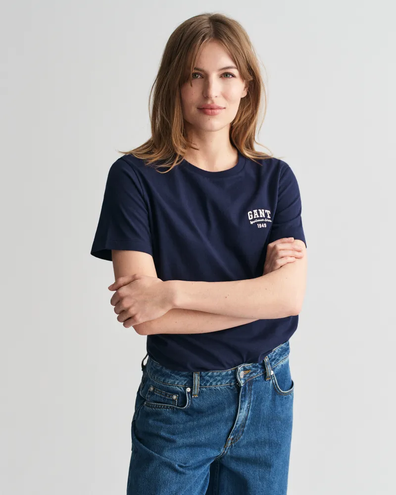 Gant Damen T-Shirt mit kleiner Grafik 