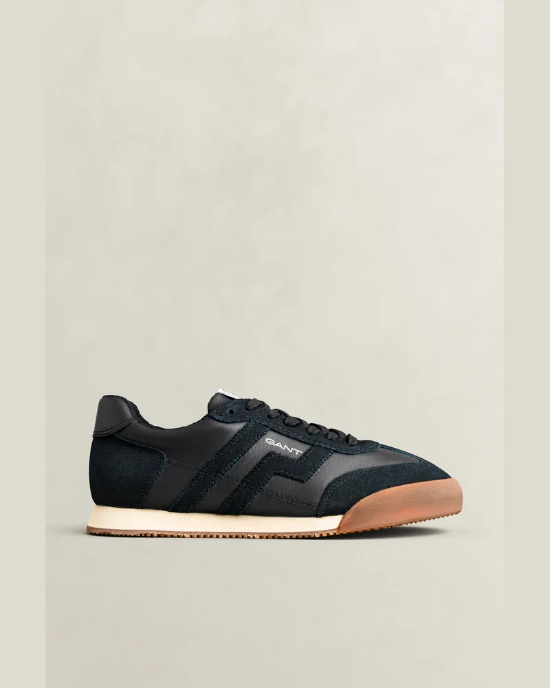 Gant Damen Beylana Sneaker aus Leder Schwarz Schwarz