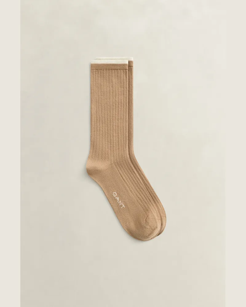 Gant Damen Socken aus Merinowollmix WARM KHAKI Warm