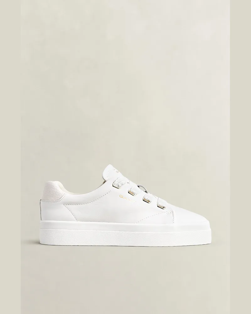 Gant Damen Avona Sneaker aus Leder Weiß Weiß