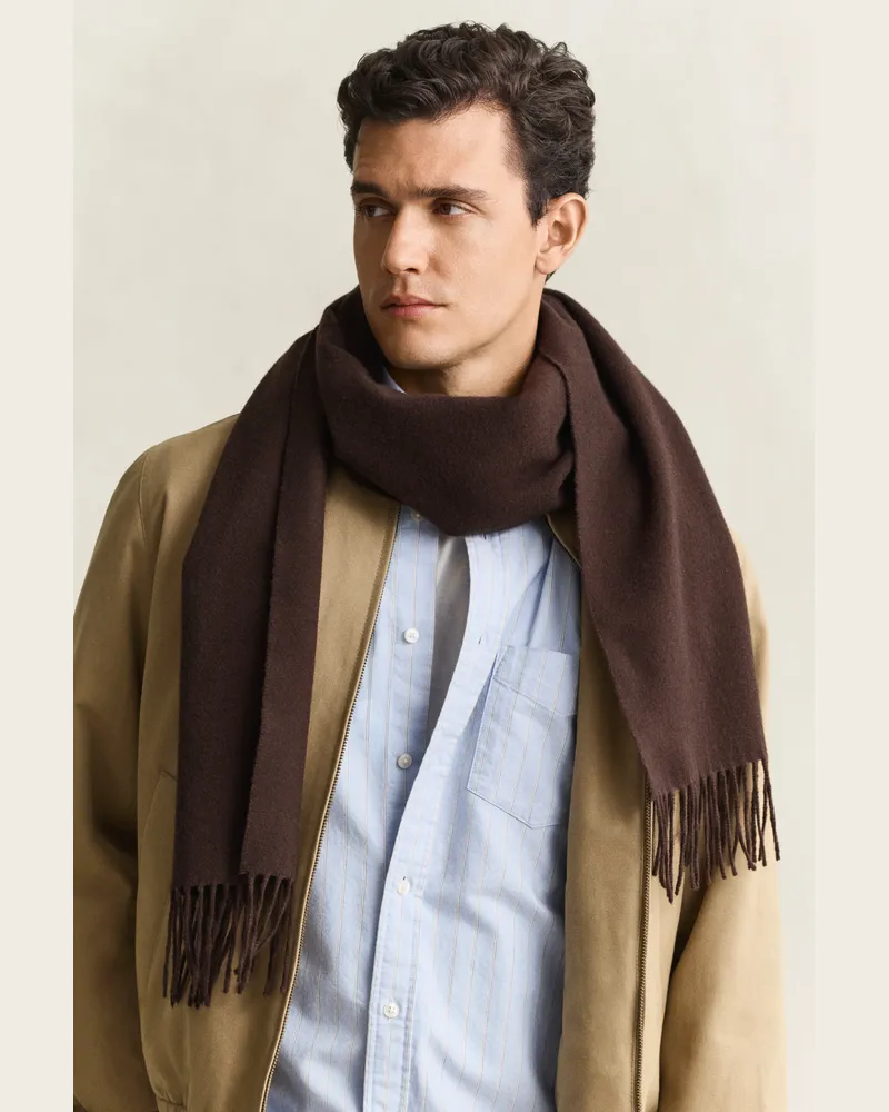 Gant Herren Wollschal SHADOW Braun Shadow