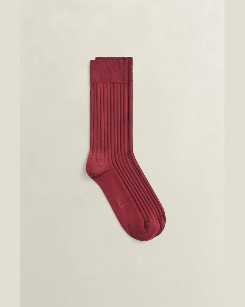 Gant Herren Socken aus Pima-Baumwolle PLUMPED Rot Plumped