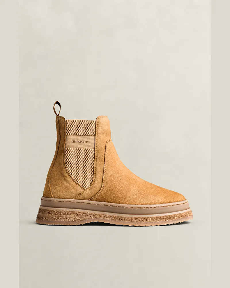 Gant Damen Sistown Chelsea Boot aus Veloursleder WARM BEIGE Warm