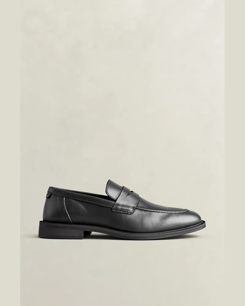 Gant Herren Lozham Loafer aus Leder Schwarz Schwarz