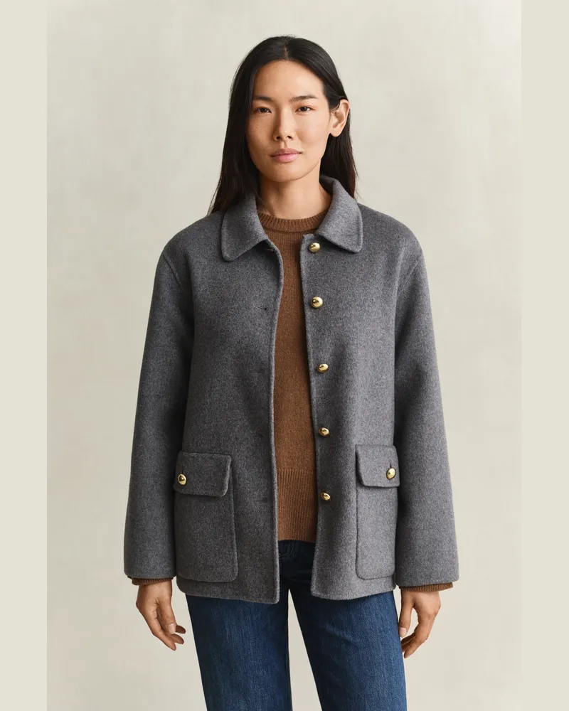 Gant Damen Handgenähte Jacke CHARCOAL MELANGE Charcoal