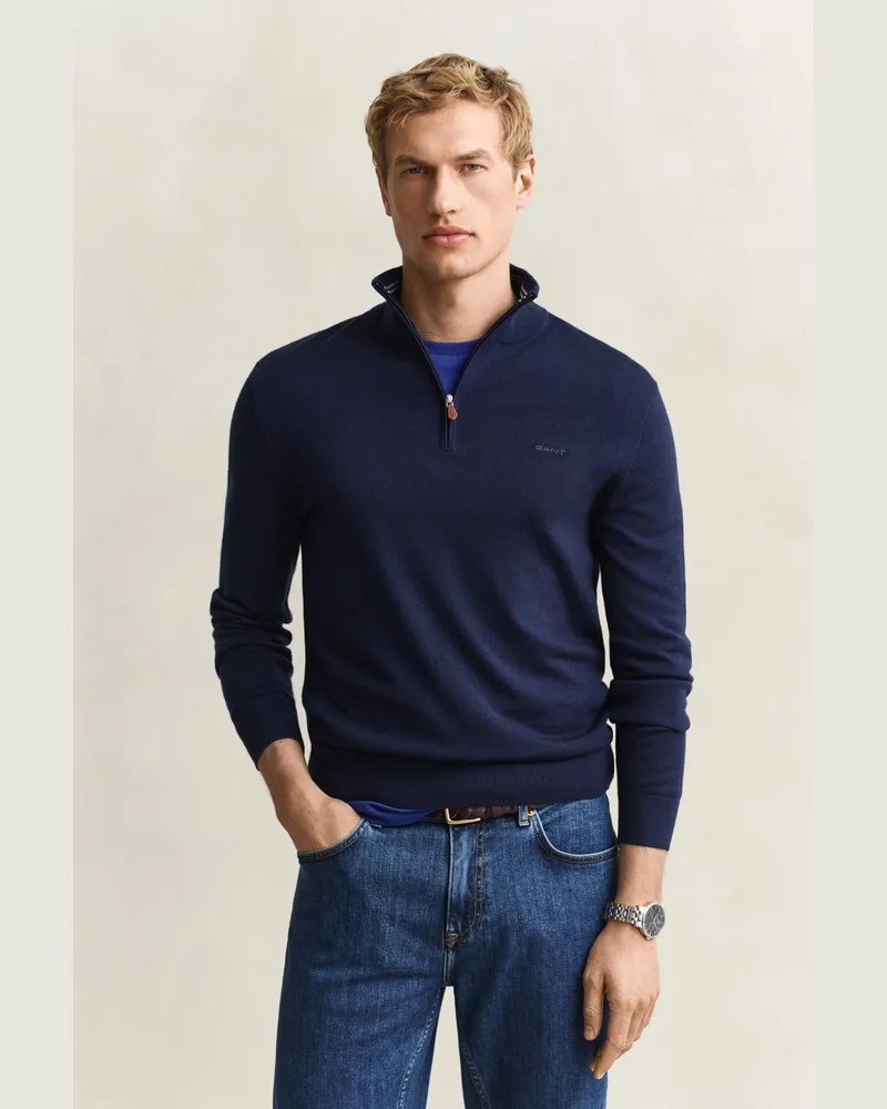 Gant Herren Troyer aus Merinowolle MARINE Marine