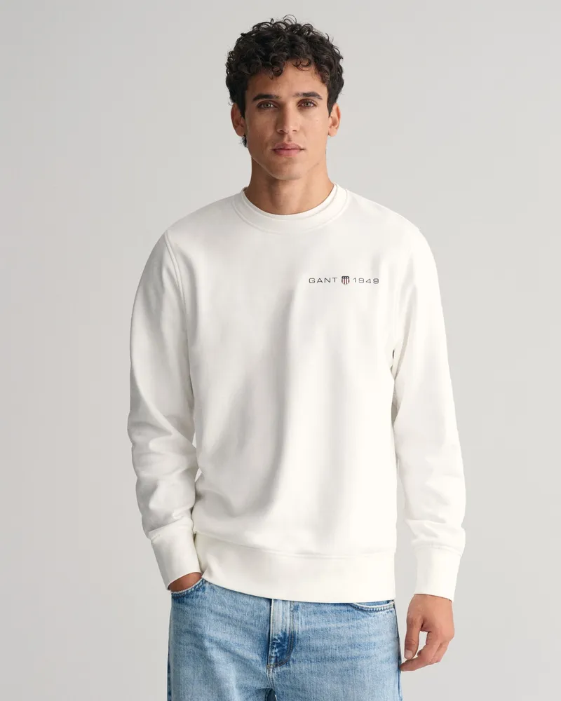 Gant Herren Graphic Rundhals-Sweatshirt mit Print 