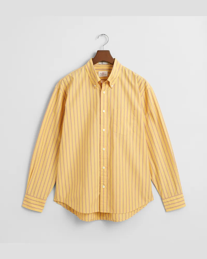Gant Herren Relaxed Fit Heritage Popelin Hemd mit Streifen 