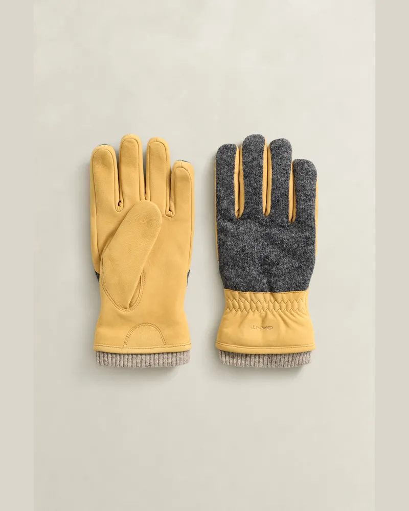 Gant Herren * Handschuhe aus Nubuk GOLD Gelb Gold