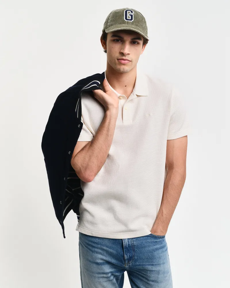Gant Herren Waffle Textured Poloshirt 