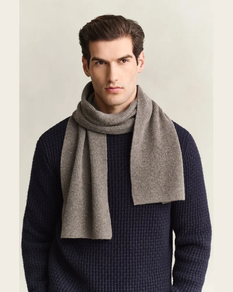 Gant Herren Kaschmir-Schal STONE MELANGE Stone