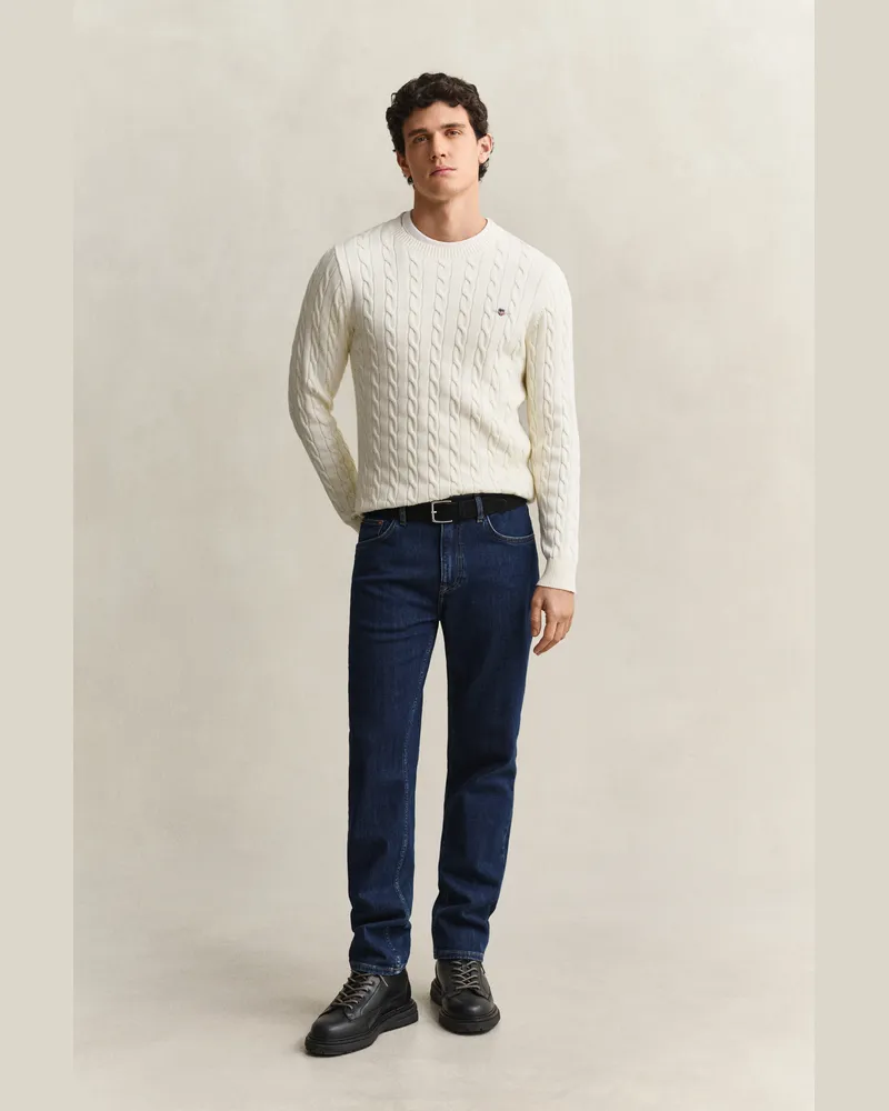 Gant Herren Regular Fit Clean Wash Jeans MID Blau Mid
