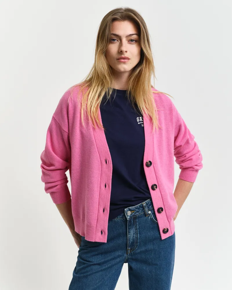 Gant Damen Superfine Lambswool Strickjacke 