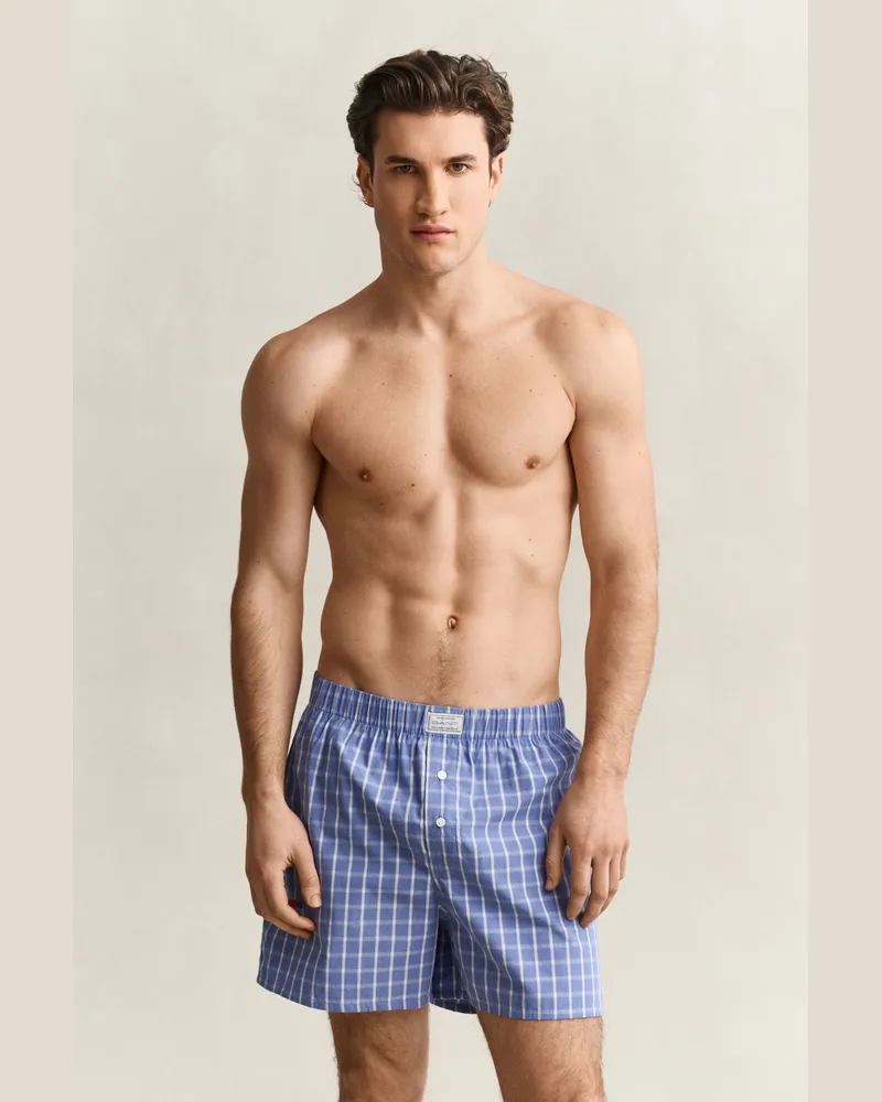 Gant Herren 2er-Pack Boxershorts PERFECT Blau Perfect