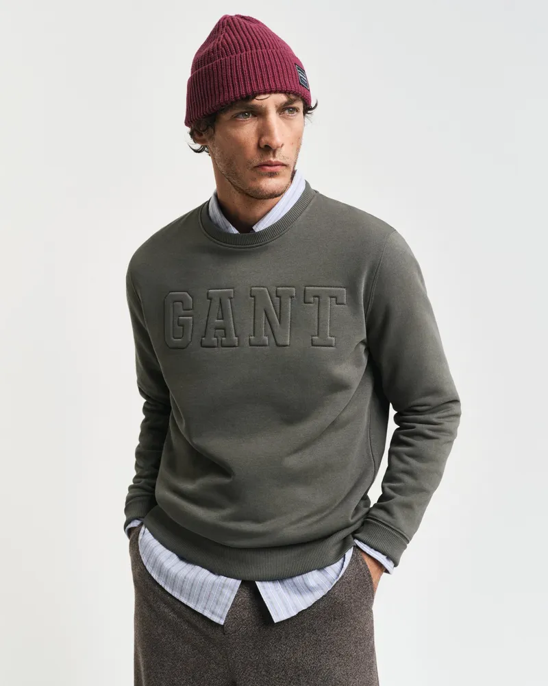 Gant Herren Embossed Rundhals-Sweatshirt 