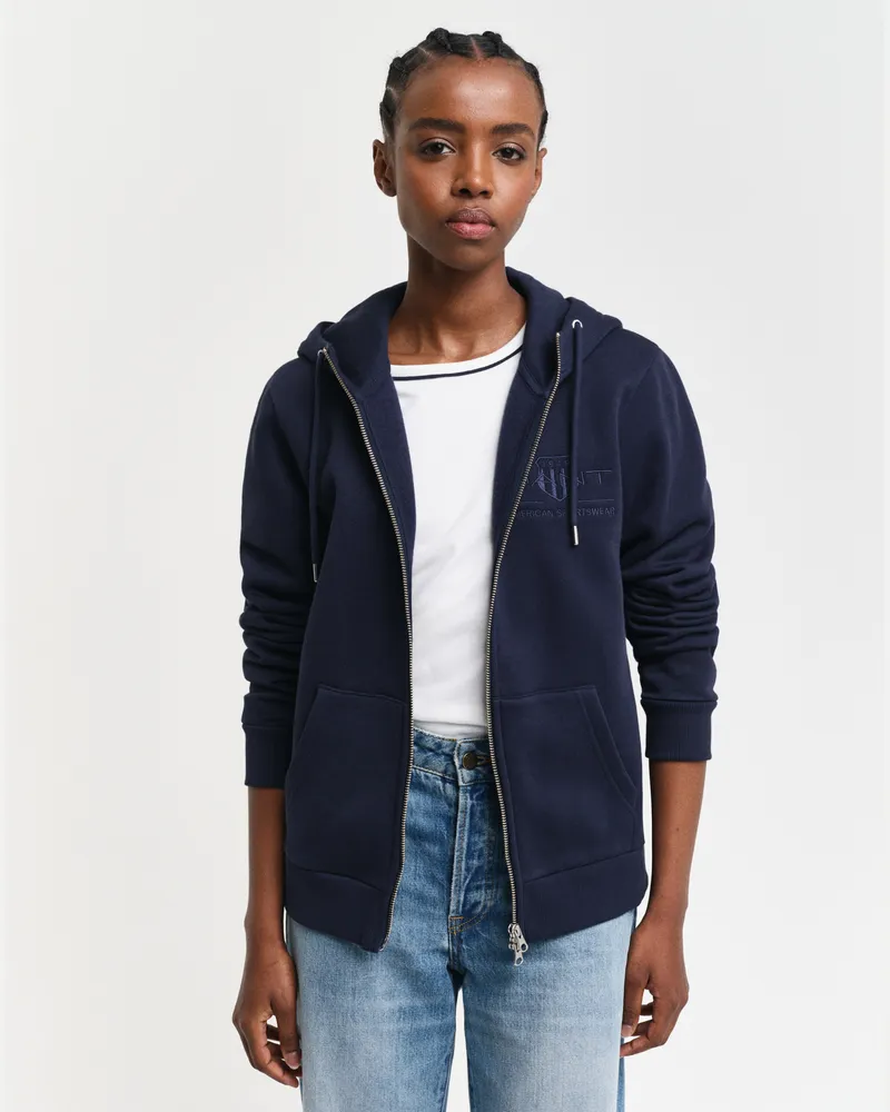 Gant Damen Tonal Archive Shield Sweatjacke 
