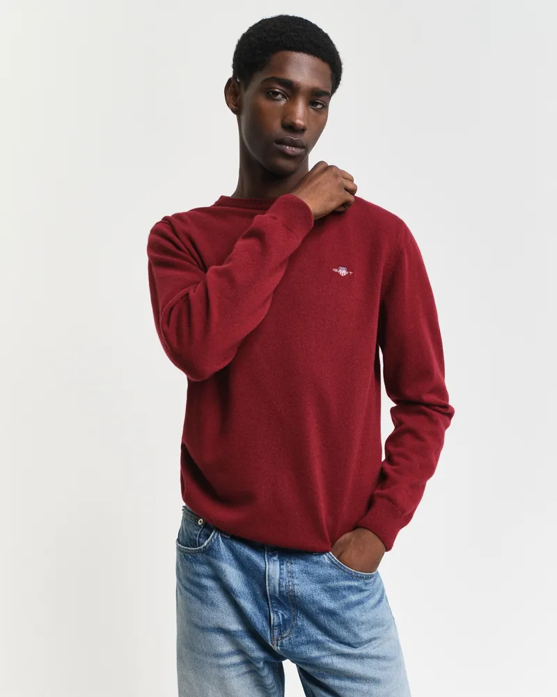 Gant Herren Superfine Lambswool Rundhalspullover 