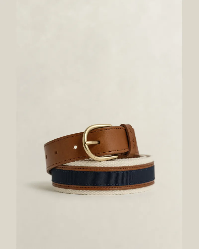 Gant Herren Webgürtel aus Ripsband EVENING Blau Evening