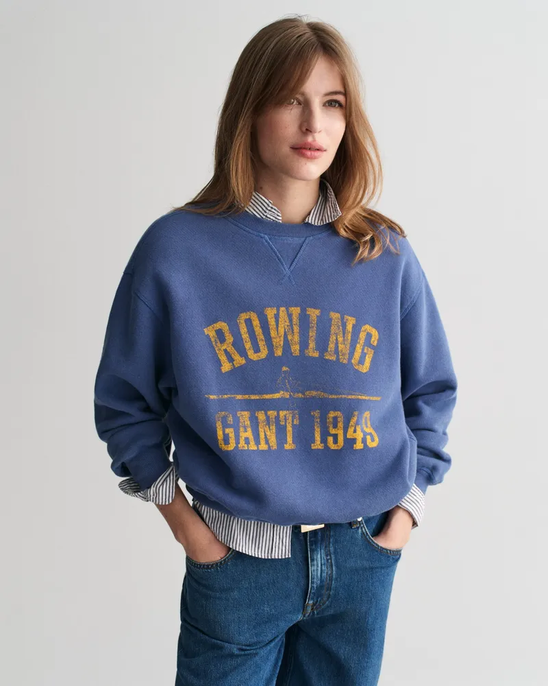 Gant Damen Graphic Rundhals-Sweatshirt 