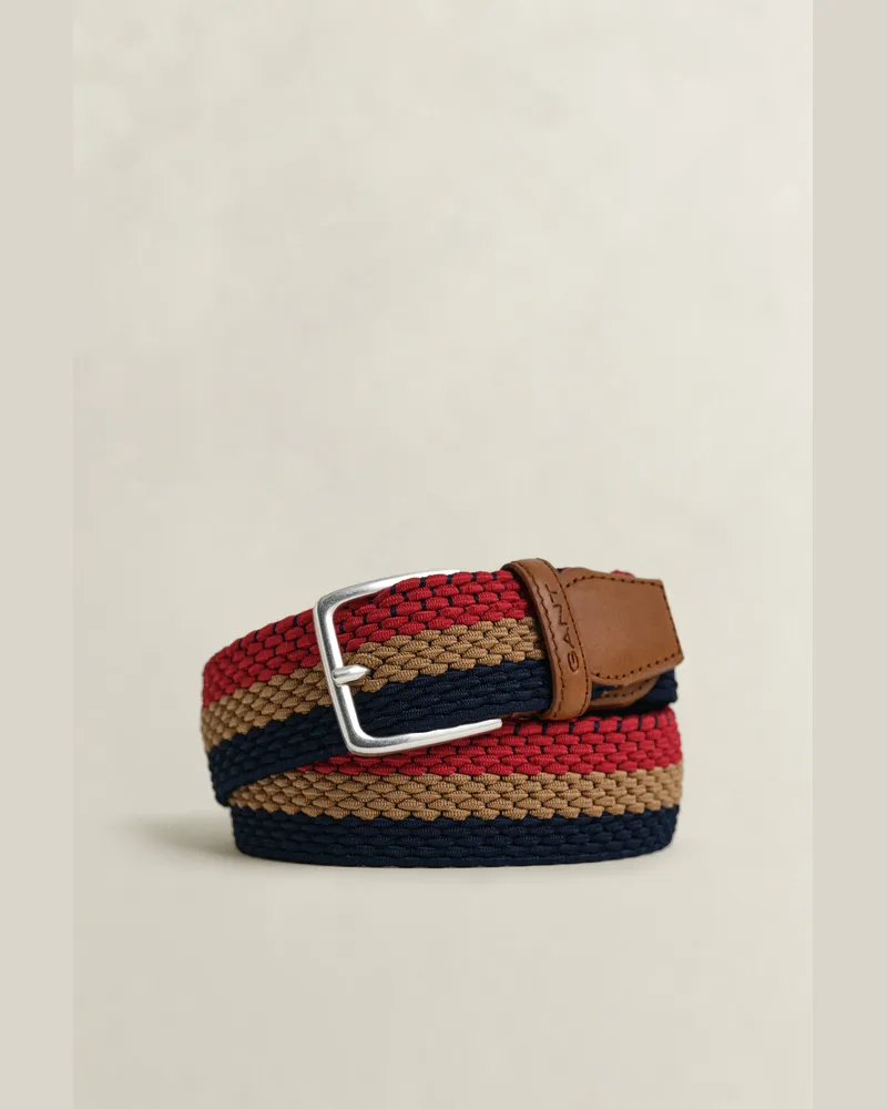 Gant Herren Gestreifter Flechtgürtel EVENING Blau Evening