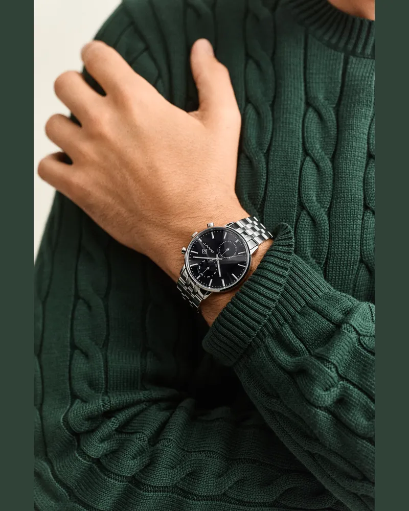 Gant Herren Archive Park Hill Day-Date Armbanduhr Schwarz Schwarz