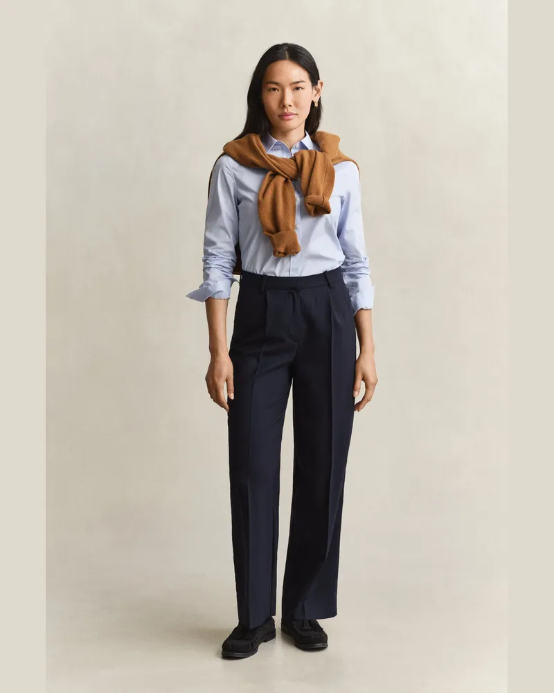 Gant Damen Formelle Wollhose EVENING Blau Evening