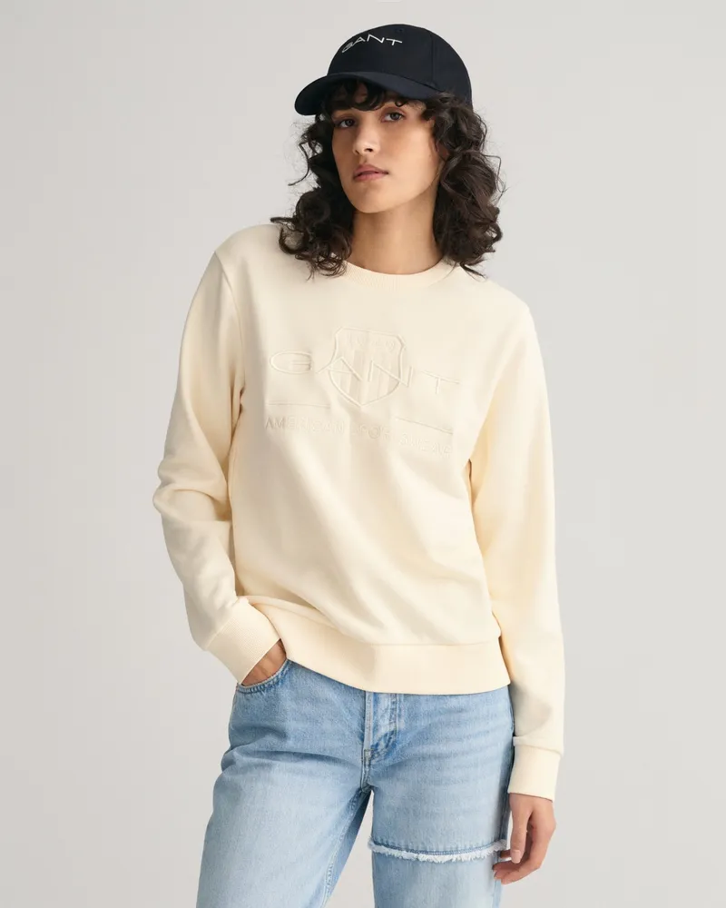 Gant Damen Tonal Archive Shield Sweatshirt 