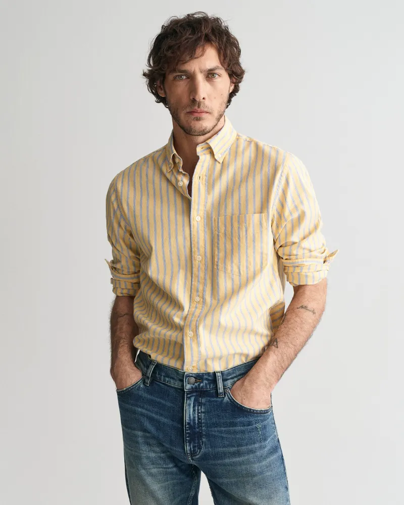 Gant Herren Regular Fit Archive Oxford-Hemd mit Streifen 