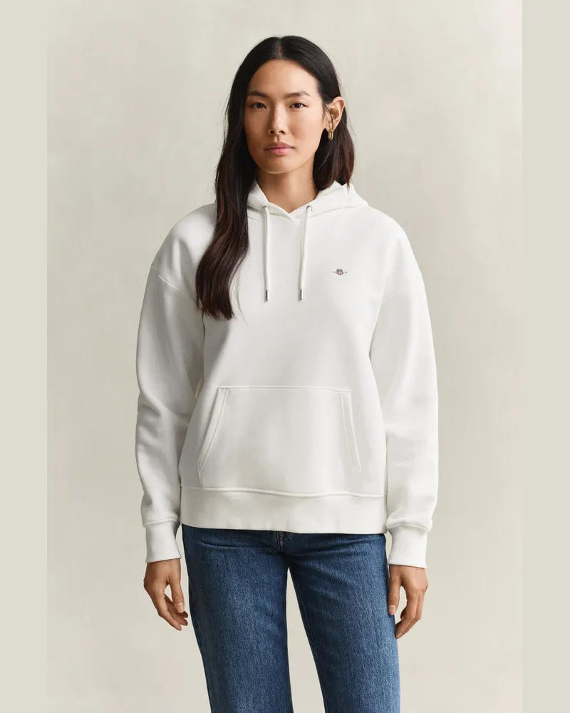 Gant Damen Shield Hoodie EGGSHELL Eggshell