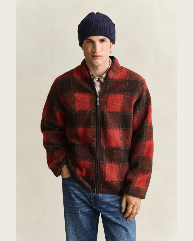 Gant Herren Karierte Fleecejacke COPPERWOOD Copperwood