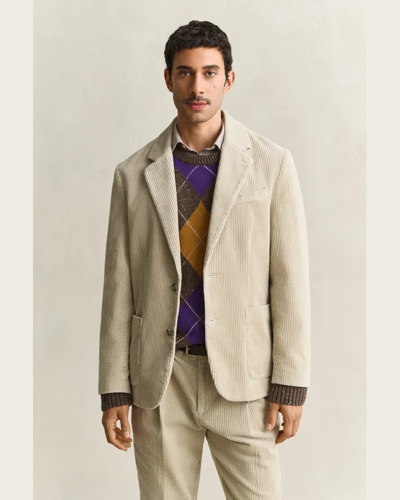 Gant Herren Anzugjackett aus Cord CLAY BEIGE Clay