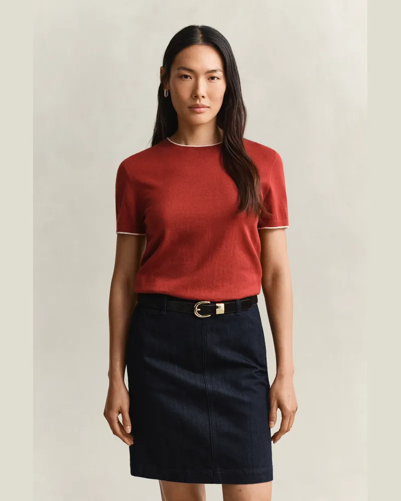 Gant Damen Kurzarmpullover WARM SPICE Warm