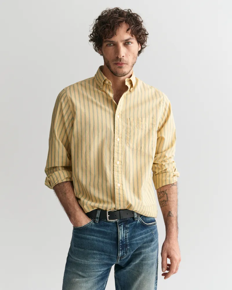 Gant Herren Regular Fit Archive Popeline Hemd mit Streifen 