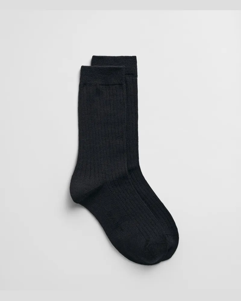 Gant Damen Gerippte Socken mit Merinowolle 