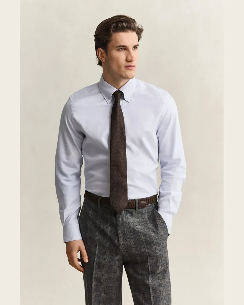 Gant Herren Elegantes Slim Fit Hemd LIGHT Blau Light