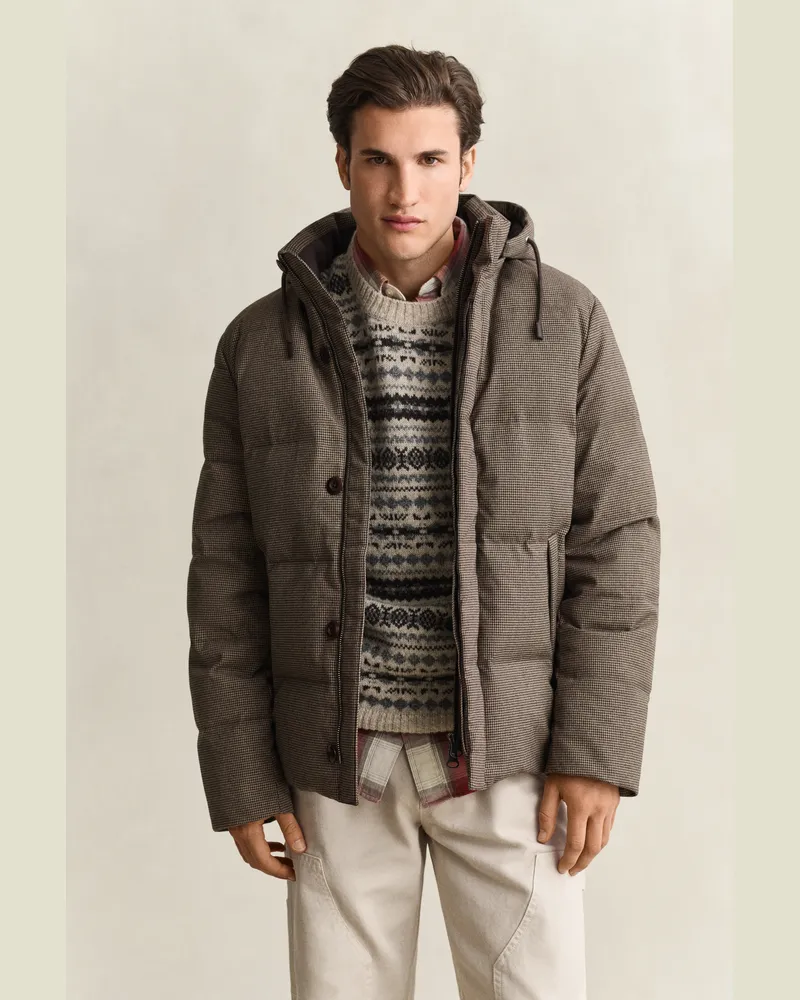 Gant Herren Flanelldaunenjacke LIGHT TAUPE Light
