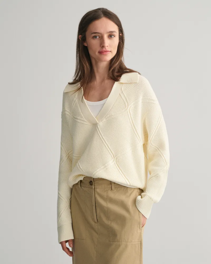 Gant Damen Rugger aus Strukturstrick 