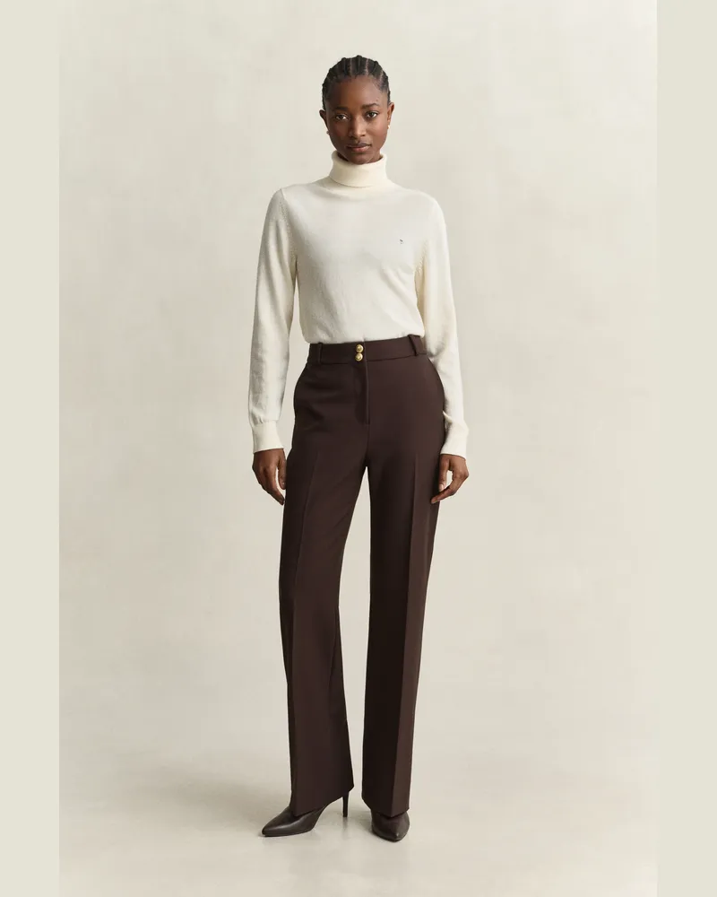 Gant Damen Nautical Hose mit ausgestelltem Bein DEEP Braun Deep