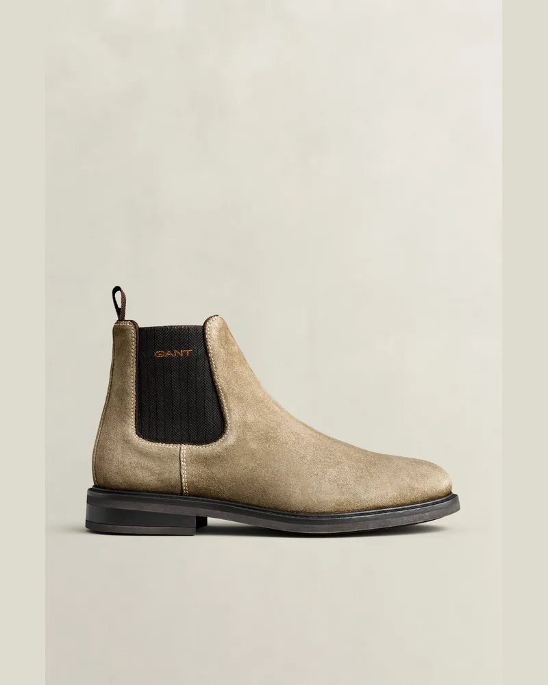 Gant Herren St Fairkon Chelsea Boot aus Veloursleder DESERT Braun Desert