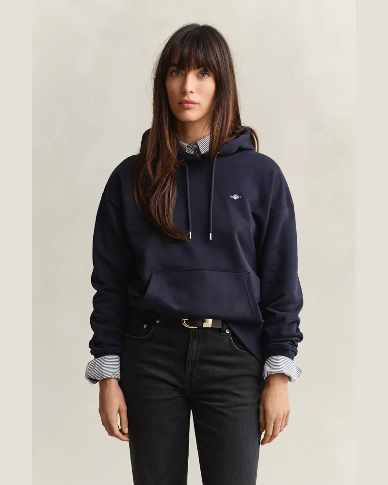 Gant Damen Shield Hoodie EVENING Blau Evening