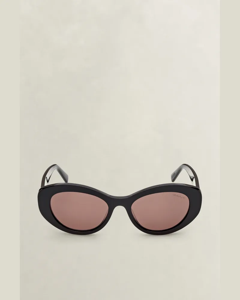 Gant Damen Cat-Eye-Sonnenbrille Schwarz Schwarz
