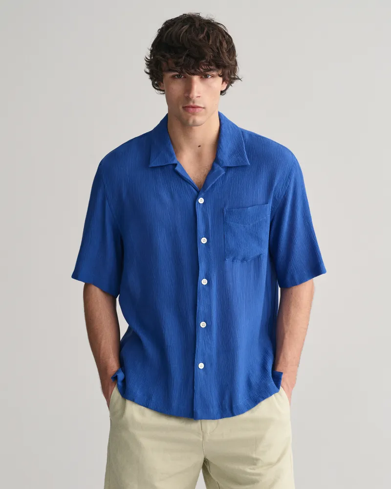 Gant Herren Relaxed Fit Hemd mit Struktur 