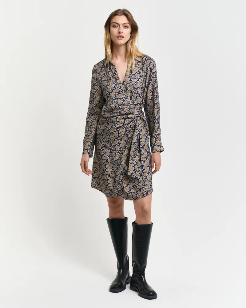 Gant Damen Paisley Hemdblusen-Wickelkleid 