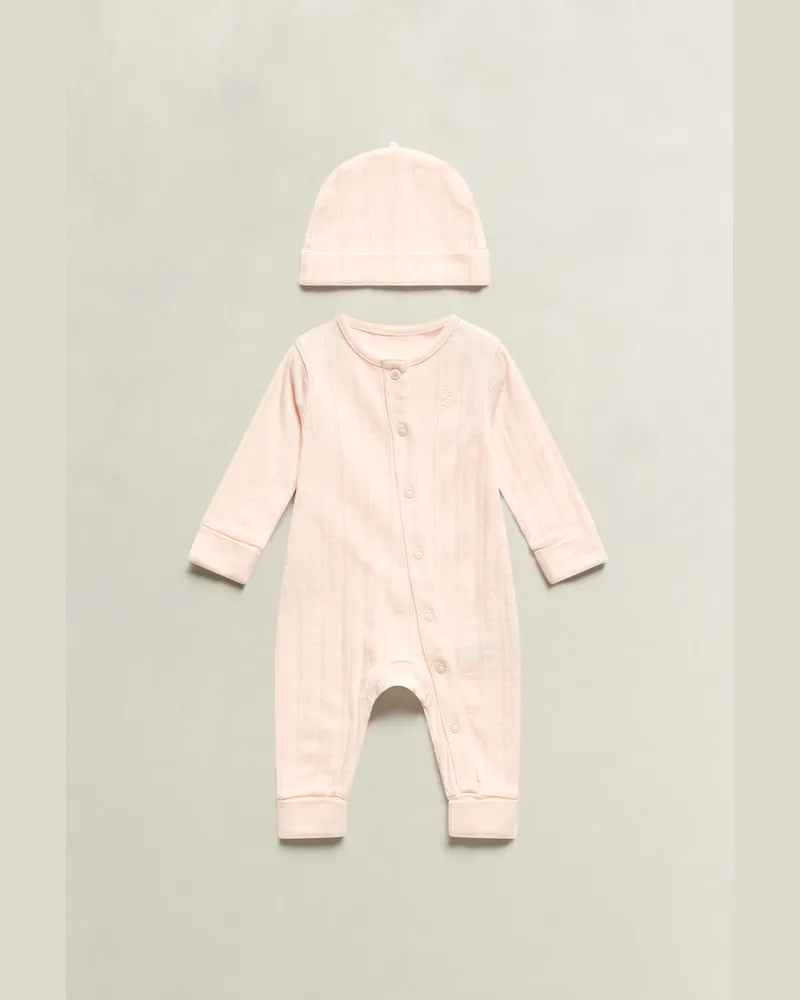 Gant Kinder Girls Set mit Schlafanzug und Mütze REFINED Rosa Refined
