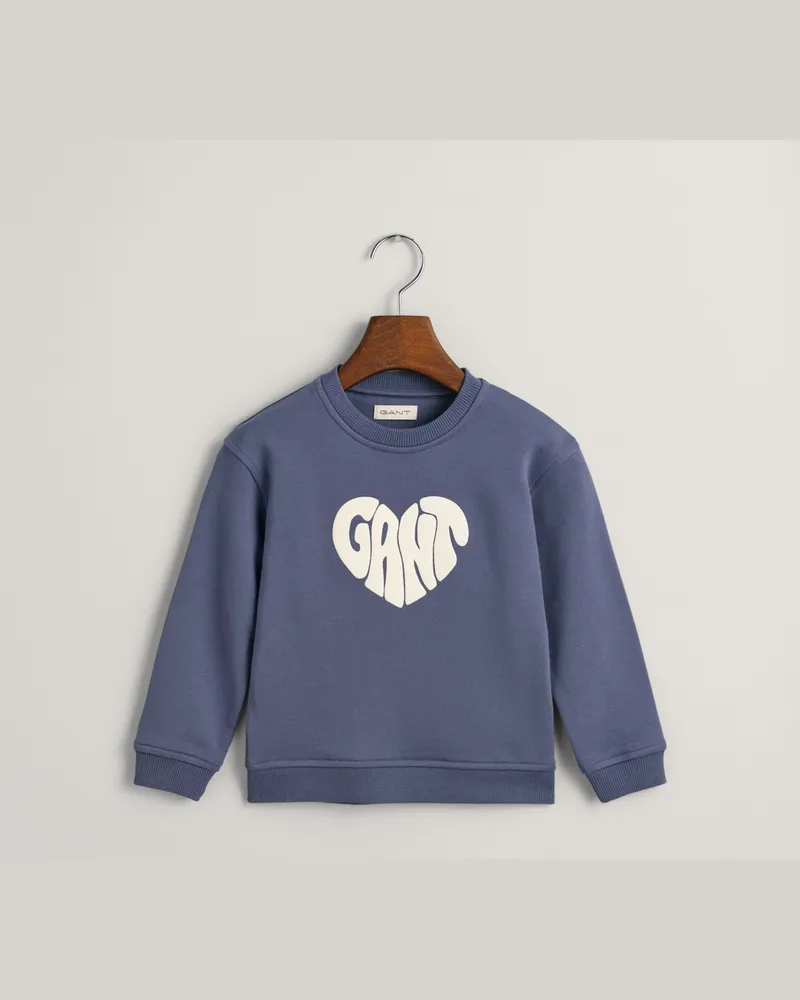 Gant Kids Girls Heart Graphic Rundhals-Sweatshirt 