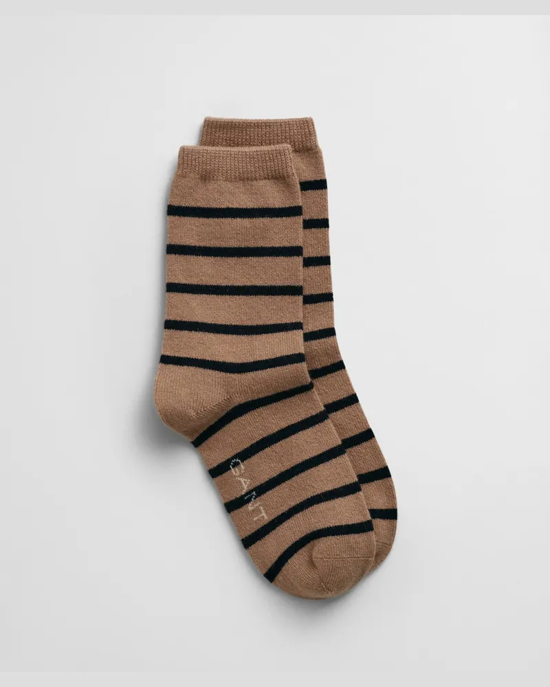 Gant Damen Gestreifte Socken aus Woll-Kaschmir-Mix 