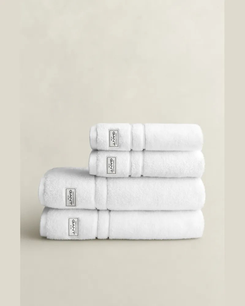 Gant Wohnaccessoires Premium Handtücher im 4er-Pack Weiß Weiß