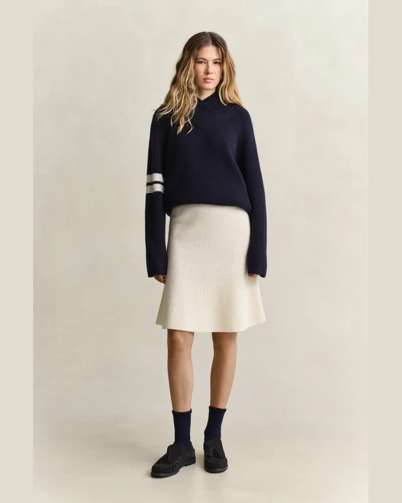 Gant Damen Strickrock aus Wolle CREAM Cream