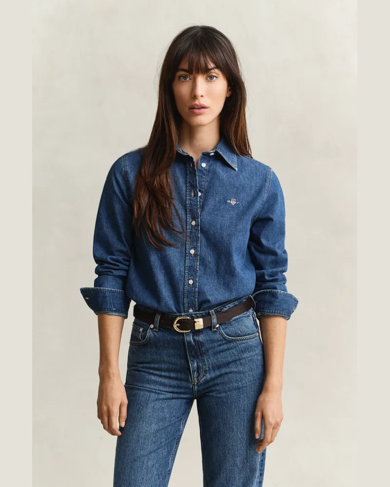 Gant Damen Jeansbluse INDIGO Indigo